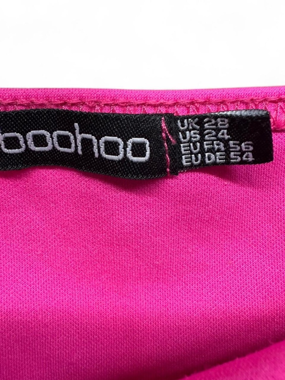 ***boohoo Hot Pink Cold Shoulder Dress Size US 24 Plus Cami Straps - Picture 3 of 7